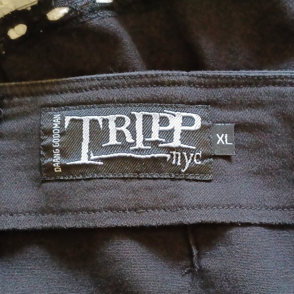 Vintage 90's Y2K Tripp NYC Black & White Lace Maid Skirt Size XL - Picture 5 of 7